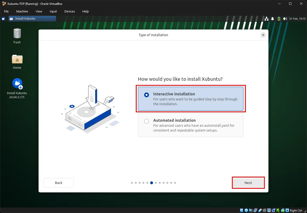 Type of installation