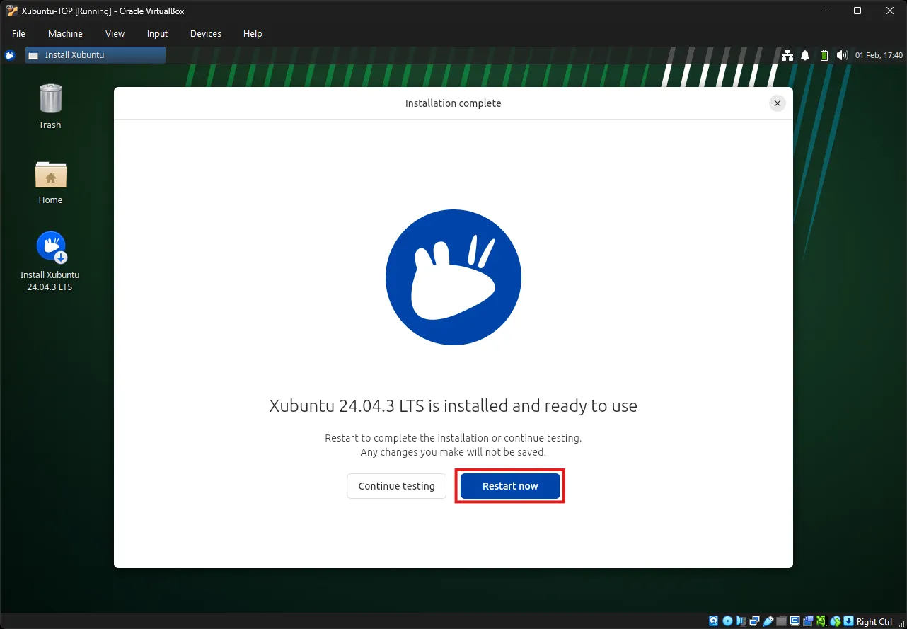 Installation complete